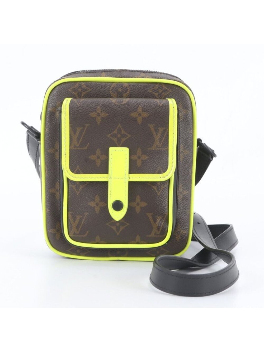 Louis Vuitton Monogram Macassar Christopher Leather Shoulder Bag